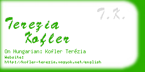 terezia kofler business card