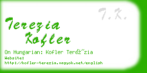 terezia kofler business card